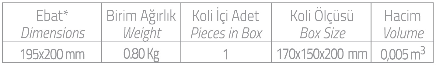 premium kettle - ebatları